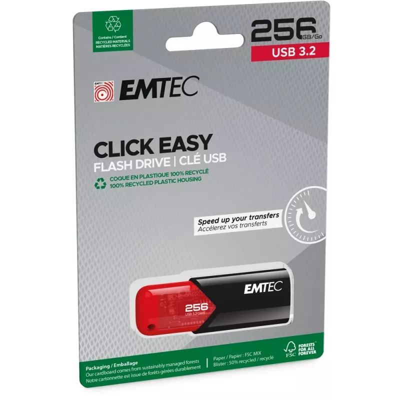 Pen USB Emtec 256 GB USB Type-A 3.2 Gen 1 Click Easy
