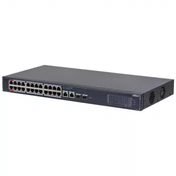 Dahua Technology Managed L2 Gigabit Ethernet (10/100/1000) Power over Ethernet (PoE) preto