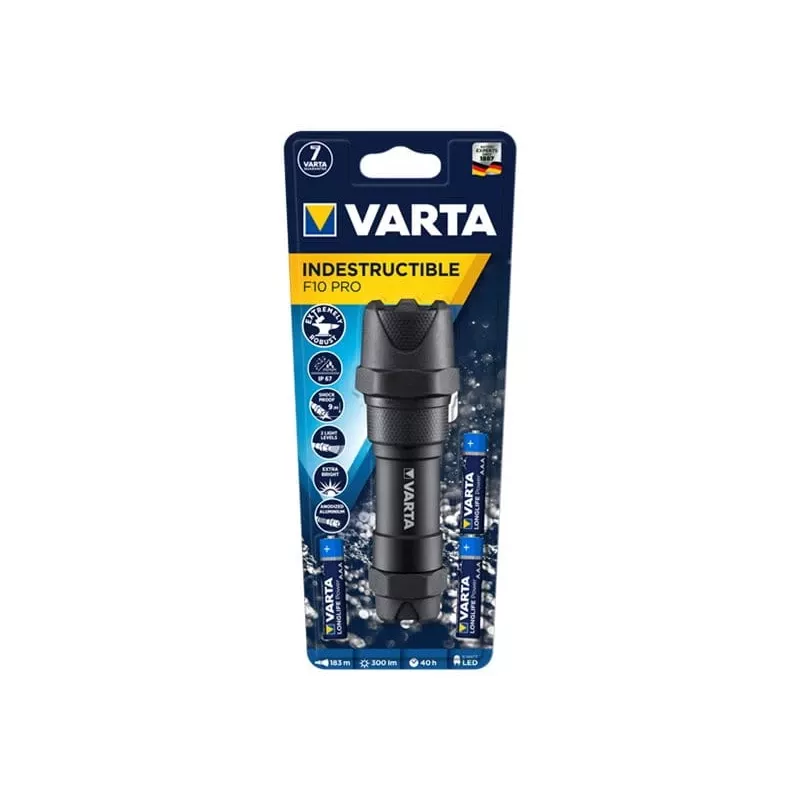 Lanterna de mão Varta INDESTRUCTIBLE F10 PRO preto 6W 300lm IP67