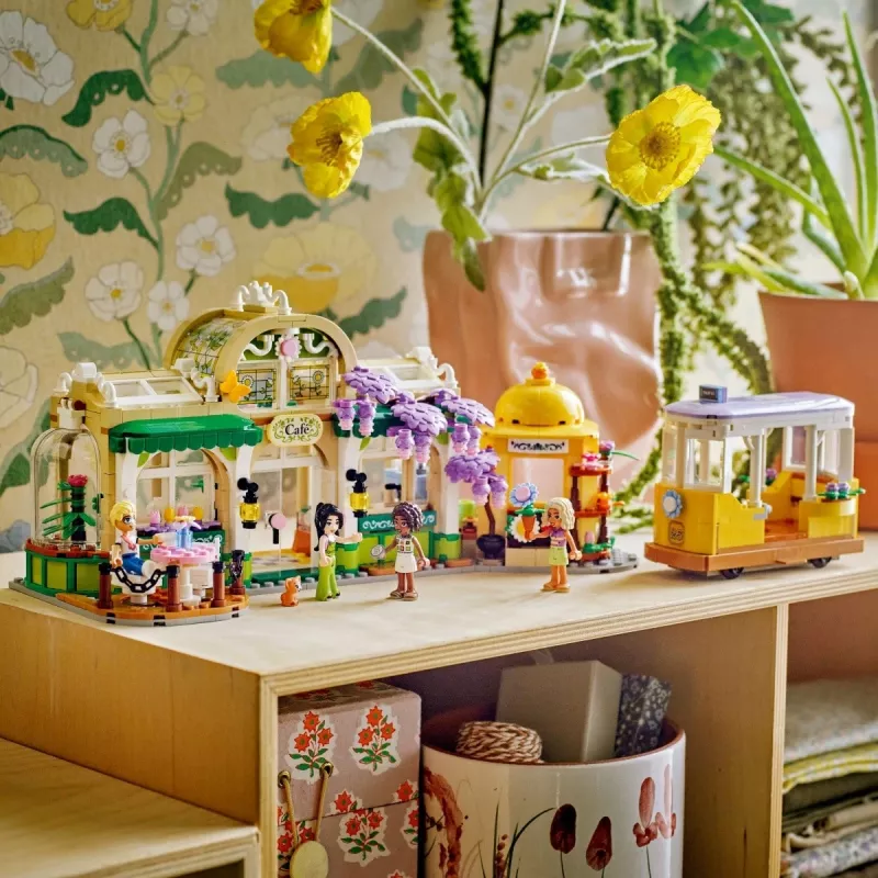LEGO conjunto LEGO FRIENDS 42671 Café de Plantas & Florista Conjunto de brincar com funções de café e florista