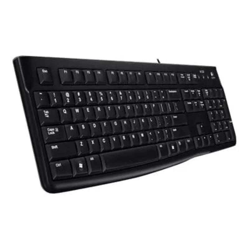 Desktop MK120, com fios, USB, QWERTZ, preto, rato incluído