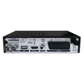 Set-Top-Box ESPERANZA EV106R Sintonizador de cabo DVB-T2 / DVB-C HEVC H.265, HDMI, USB, PVR, Dolby Digital, 174–790 MHz, preto