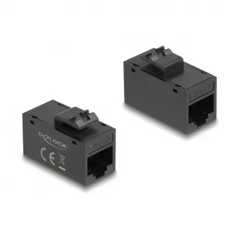 Módulo Keystone DeLOCK 90638 plano preto RJ-45