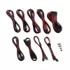 Conjunto de cabos de alimentação CableMod PRO Series ModMesh C-Series para Corsair RMi/RMx — cabos revestidos preto/vermelho