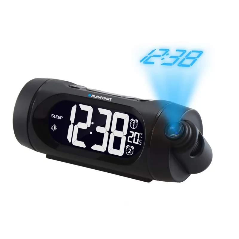 Rádio-despertador Blaupunkt CRP9BK, FM PLL, projetor, função de carregamento USB, temperatura interior (CRP9BK)