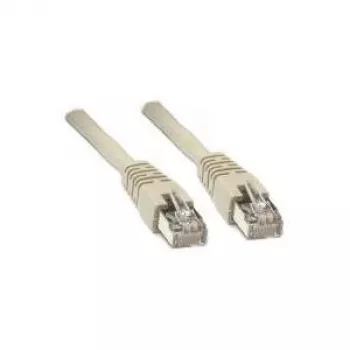 Cabo patch Wentronic Goobay CAT 5e, SF/UTP, cinzento, 10 m - mistura de cobre CCA (50149)