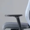 Cadeira de escritório ergonómica Up Up Athene preta, cinzento + tecido azul