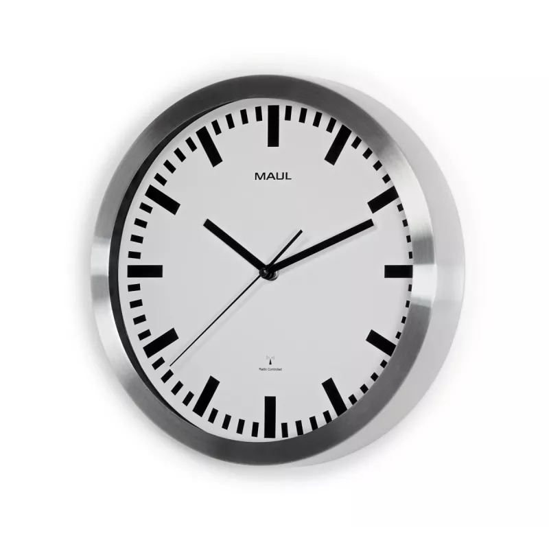Relógio de parede MAUL MAULpilot - AA - 1,5 V - alumínio - branco - alumínio - vidro - 30 cm (9063308)