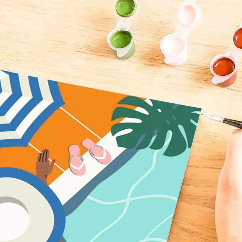 Conjunto de pintura por números Ravensburger CreArt – Pool Time (conjunto de pintura, modelo 25523)