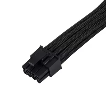 SilverStone PP07E - cabo de extensão de alimentação - PCIe Power 8 pinos (6+2) (M) para PCIe Power 8 pinos (F) - 30 cm - preto (SST-PP07E-