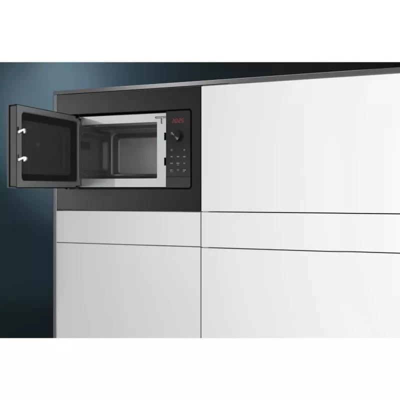 Siemens iQ300 BF523LMB3 Micro-ondas preto, aço inoxidável Micro-ondas simples de encastrar 20 l 800 W