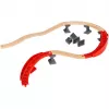 World conjunto de carris montanha e vale, comboio madeira/vermelho, 16 peças
