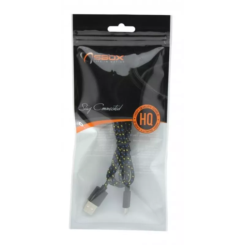 Sbox USB-1031B USB->Micro USB 1M preto