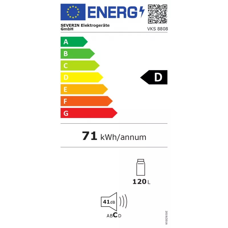 Frigorífico Severin VKS 8808 de instalação livre 120 L