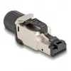 DeLOCK 86016 conector de fios RJ45/LSA preto prateado ficha