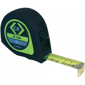 Fita métrica c.k tools T3442M8 — 8 m de comprimento, caixa compacta, marcações métricas