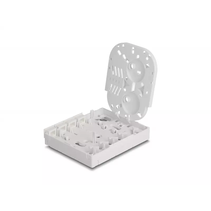 Caixa de ligação de fibra ótica DeLOCK FTTH montagem na parede 4 x SC Simplex LC Duplex branco