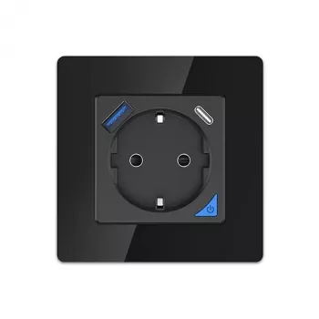 Conjunto de tomada de parede Extralink Smart Life Pro 230V com 1x USB-A e 1x USB-C
