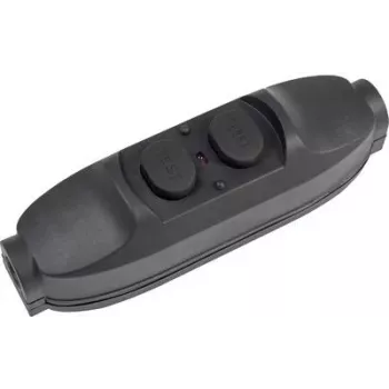 Interruptor intermédio AS Schwabe 45221 com PRCD, 230 V, IP55, preto