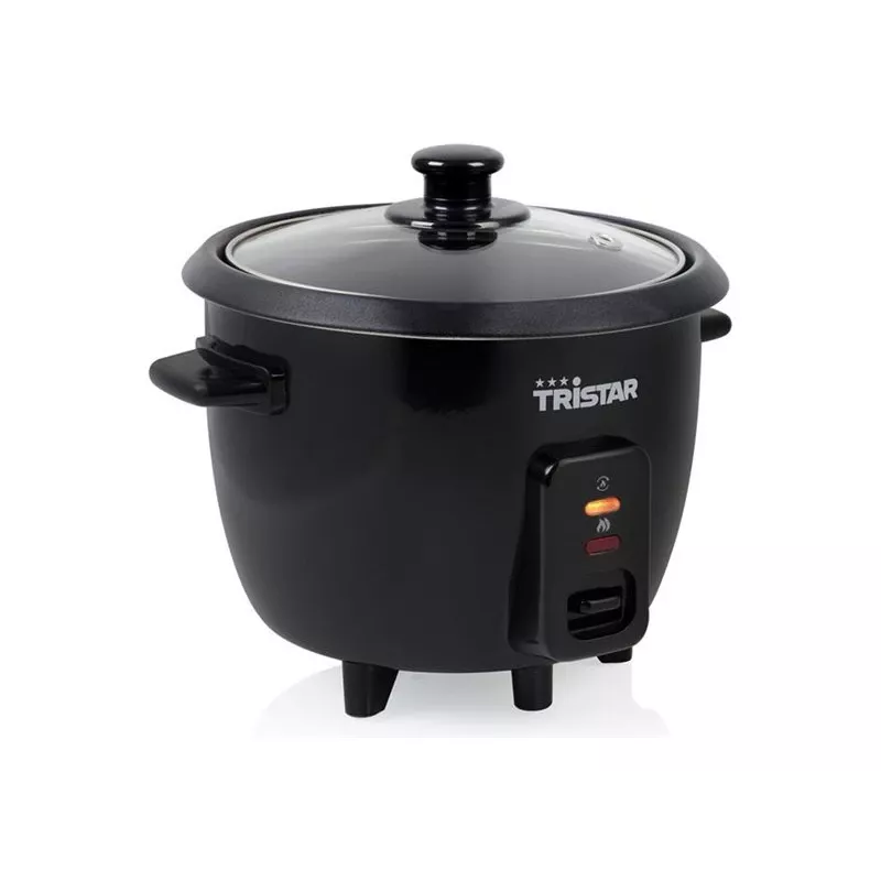 Panela de arroz Tristar RK-6141, capacidade 0,6 L, 300 W, preto, controlo por botões