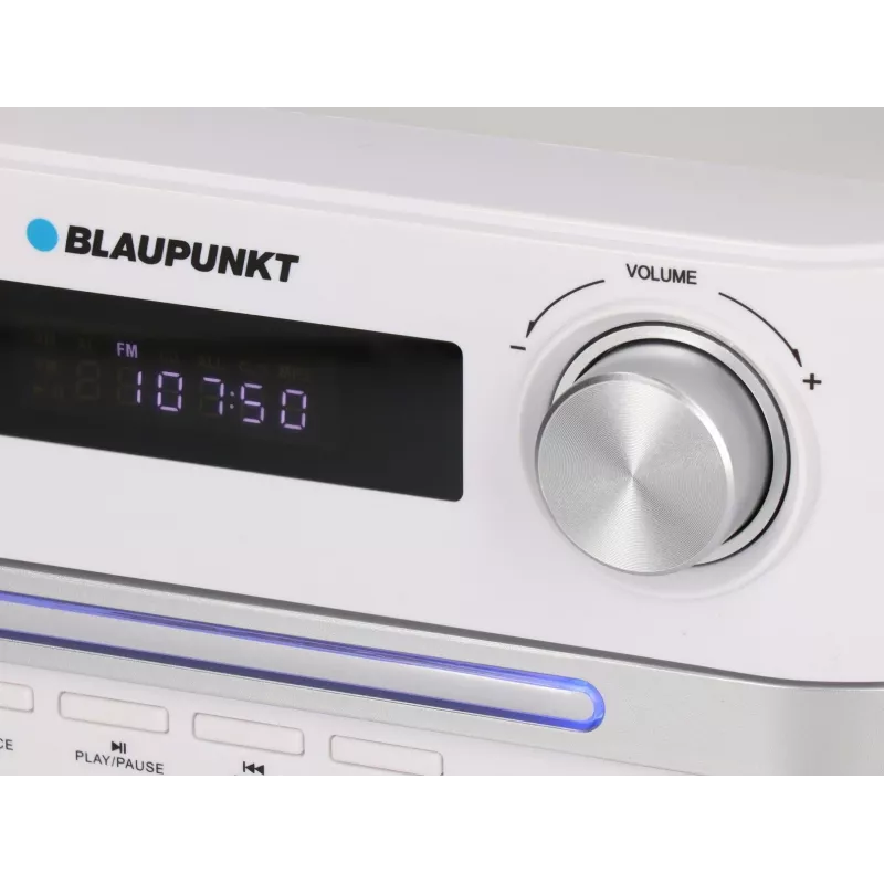 Micro-sistema de áudio doméstico BLAUPUNKT MS16BT 15 W, CD/USB/MP3, Bluetooth, FM RDS, branco