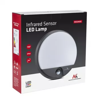 Lâmpada LED 15W com sensor de movimento infravermelho MACLEAN MCE291 GR