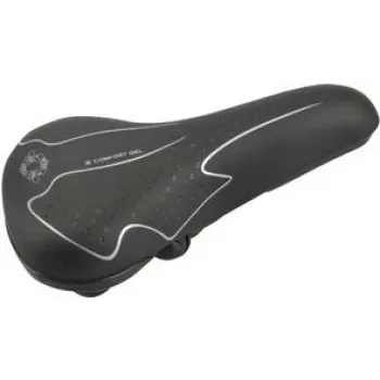 Sela de bicicleta FISCHER Trekking 85652 com suspensão de elastómero, preto/branco