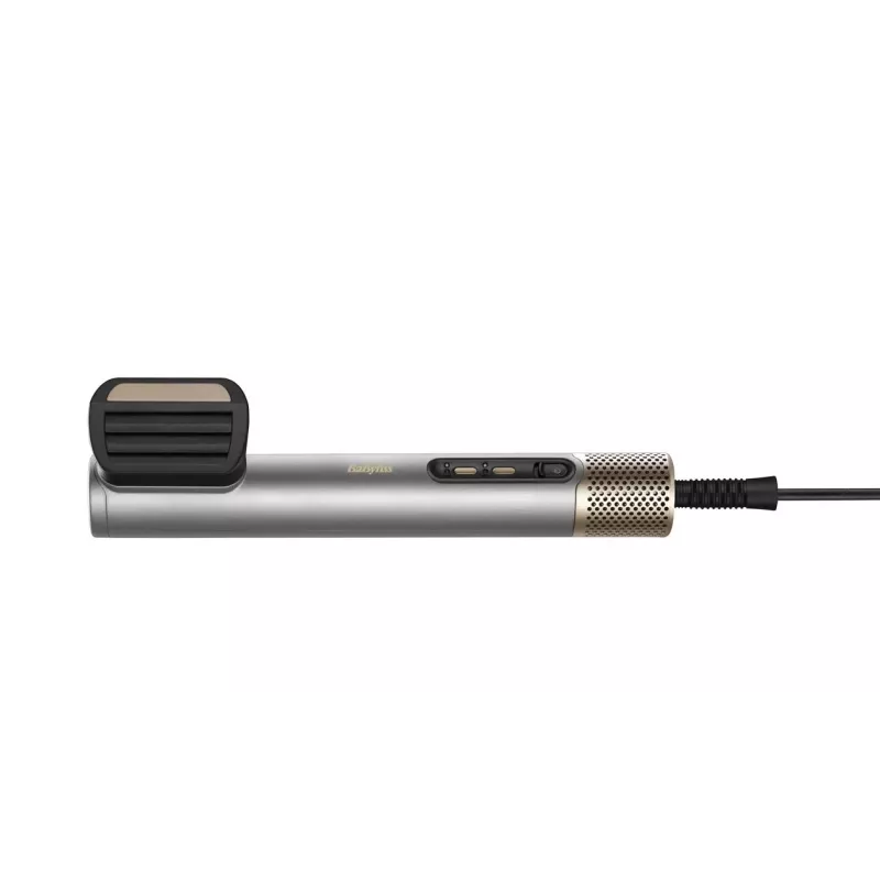 Conjunto de styling de cabelo BABYLISS AS6555E — tecnologia Airflow, 4 níveis de calor, cabo de 2,5 m, prateado/dourado
