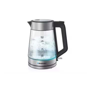 Chaleira elétrica Blaupunkt EKG401 1,7 l 2200 W corpo em vidro, detalhes em aço inoxidável, indicador de nível de água