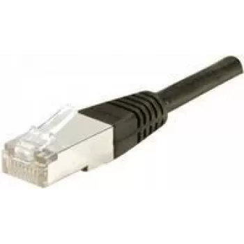 Cabo de rede Dexlan 858375 preto 0,5m Cat6a S/FTP