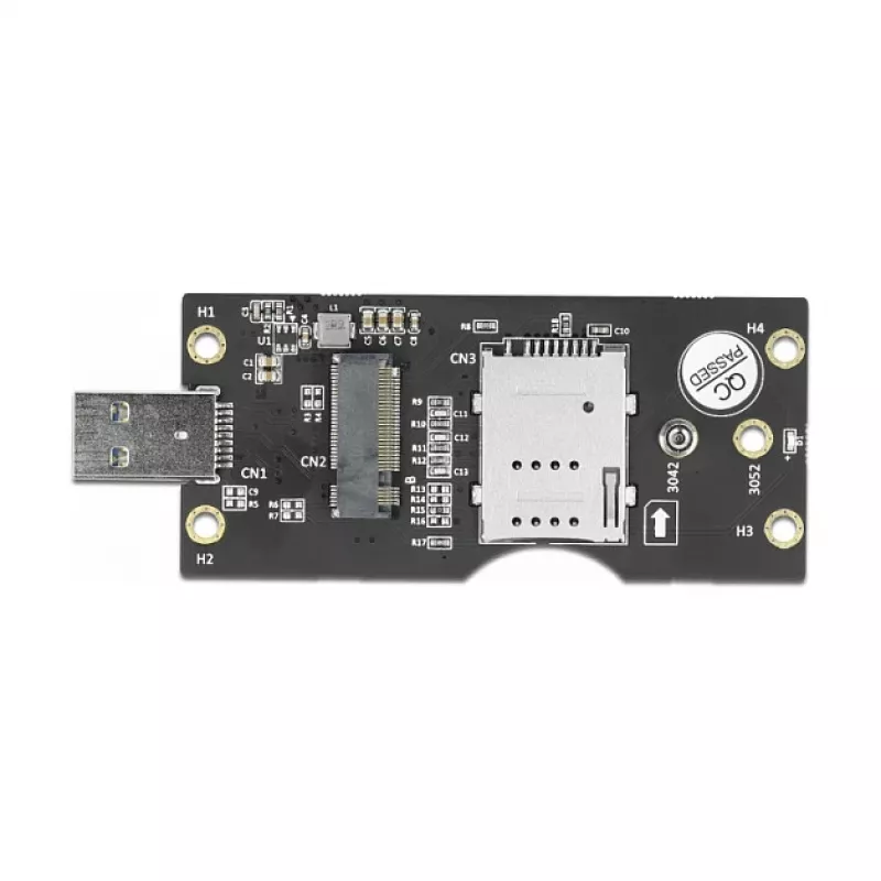 Delock 63166 Conversor USB 3.0 Type-A para M.2 Key B com slot SIM