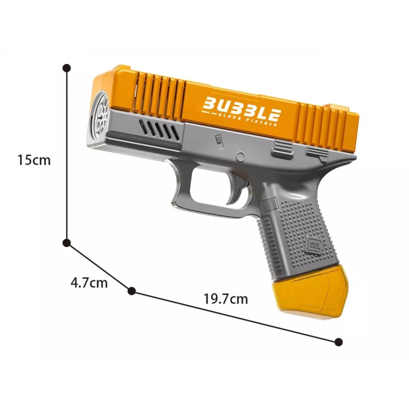 Pistola de bolhas com líquido
