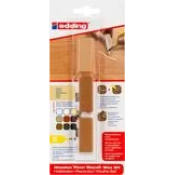Conjunto de cera de reparação Edding 8902 Faia – cera de reparação de madeira para superfícies de faia, conjunto de sticks