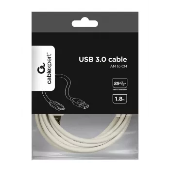 Cabo USB Gembird CCP-USB3-AMCM-6-W USB 3.2 Gen 1 (3.1 Gen 1) 1,8 m USB-A USB-C branco
