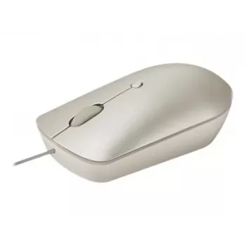 Rato de escritório com fios Lenovo 540 ambidestro USB Type-C ótico 2400 DPI areia