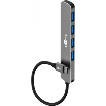 Goobay 79157 - Hub USB-C 3.2 4 portas 5 Gbit/s 4x USB-A 3.2 - Digital/Dados (79157)