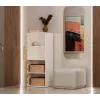 Cómoda ALMA branco/carvalho artisan