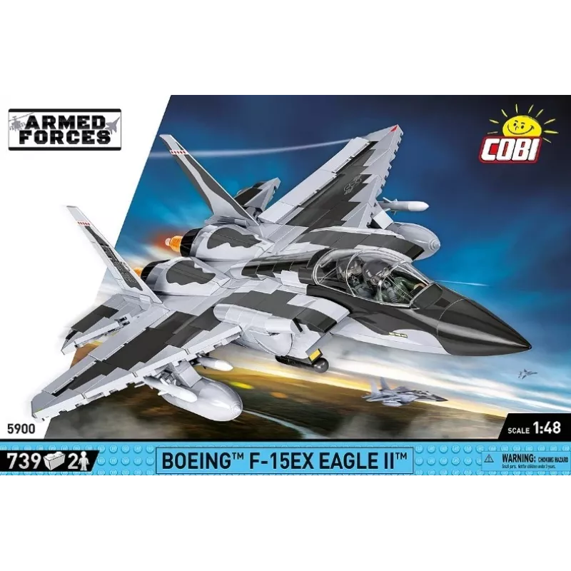 Blocos de construção Cobi Boeing F-15EX Eagle II conjunto modelo COIB-5900, kit de escala colecionável