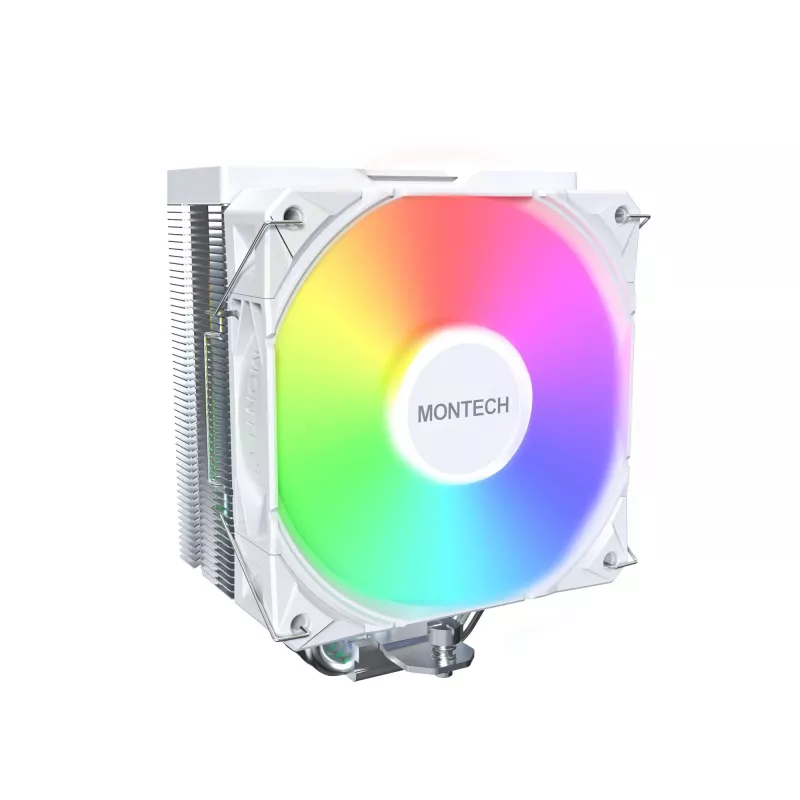Montech NX400 White ARGB cooler a ar para CPU, 120 mm, multi-socket, branco