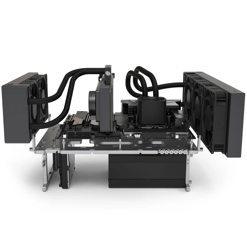 Caixa benchtable Streacom BC1 V2 – chassis de teste/bancada aberto, titânio