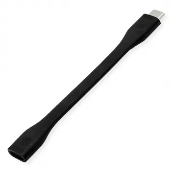 Adaptador de cabo ROLINE USB4 Gen3x2 40Gbit/C-C macho/fêmea plano – Cabo – Digital/Dados