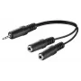 Microconnect AUDLL02 Cabo de áudio 0,2 m 3,5 mm 2 x 3,5 mm preto