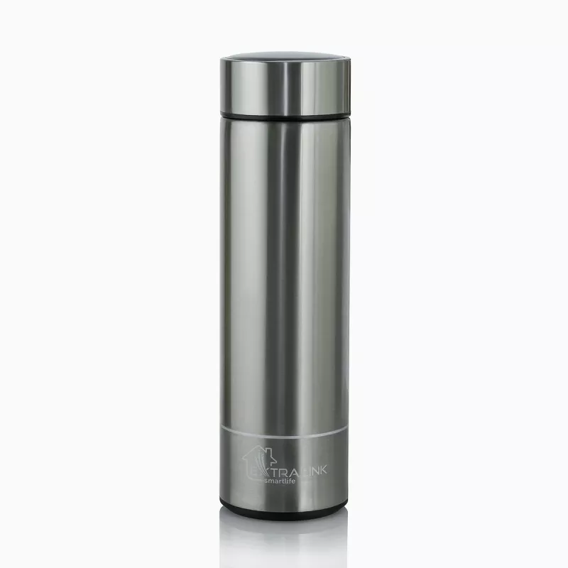 Extralink Smart Travel Mug prateado, caneca térmica com visor LED