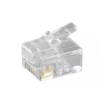Microconnect KON502-10R Conector de cabos RJ-12 6P6C Transparente