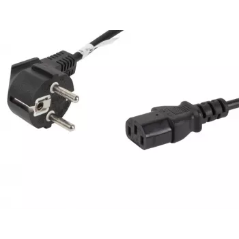 Cabo de alimentação Lanberg CA-C13C-10CC-0018-BK preto 1,8 m conector fêmea C13 CEE7/7 (CA-C13C-10CC-0018-BK)