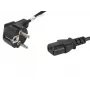 Cabo de alimentação Lanberg CA-C13C-10CC-0018-BK preto 1,8 m conector fêmea C13 CEE7/7 (CA-C13C-10CC-0018-BK)