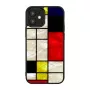 Capa de proteção iKins para Apple iPhone 12 mini – design Mondrian preto