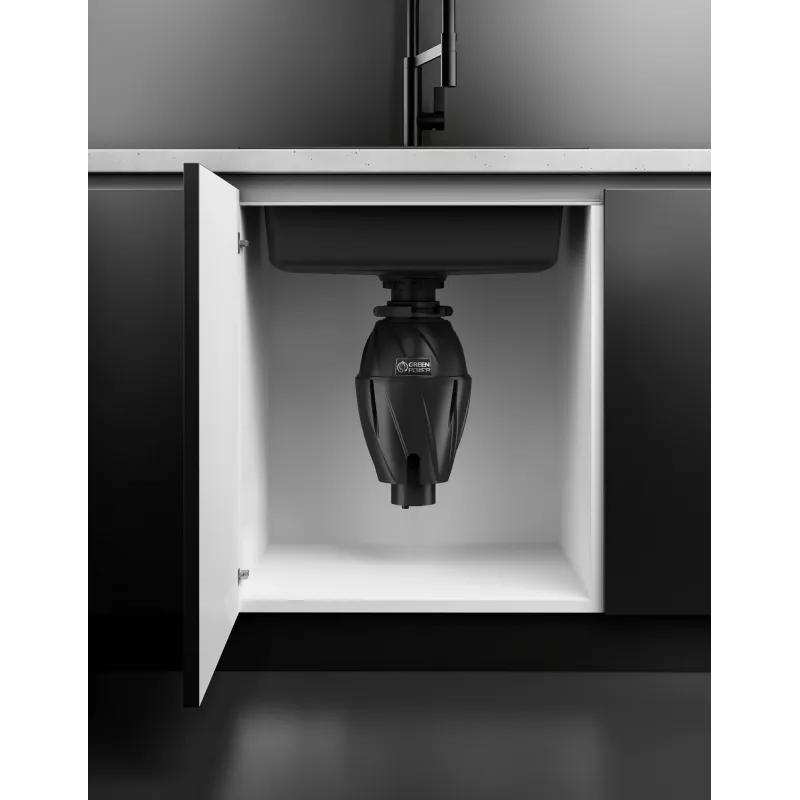 Elleci | Triturador de resíduos de cozinha | TDH01000BK Green Power 1 HP DeLuxe | 750 W | 1070 ml | 2800 rpm | preto