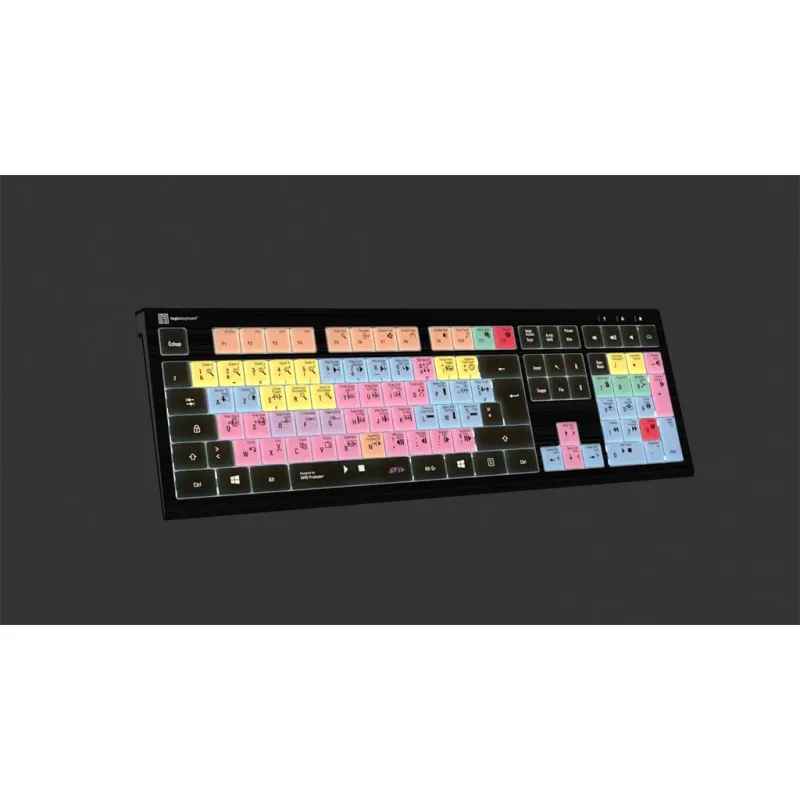 Logickeyboard ASTRA 2 USB AZERTY inglês preto teclado tamanho completo