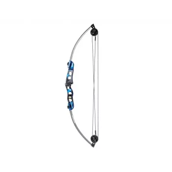 Arco composto POE LANG Firestar 25 lbs, construção em carbono/alumínio, 740 mm de comprimento, 3 flechas e apoio